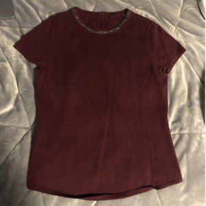 Tahari Soft Burgundy Shirt